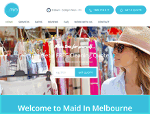 Tablet Screenshot of maidinmelbourne.com.au